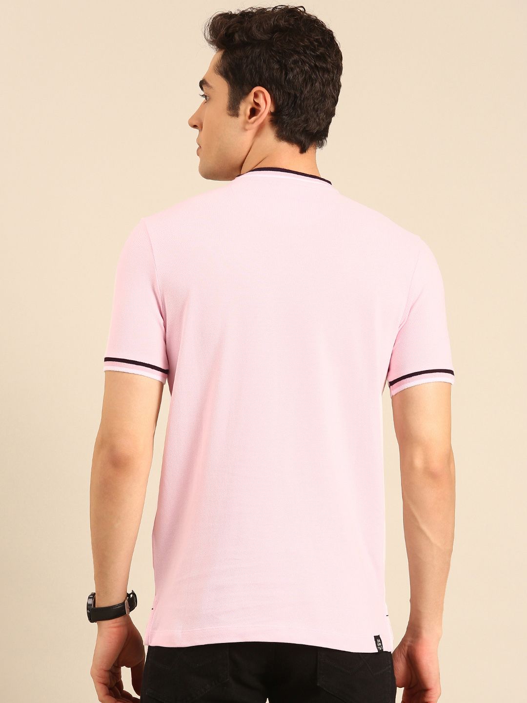 Being Human Mock Collar Pure Cotton T-shirt