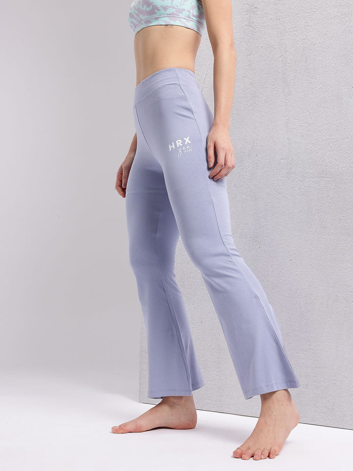 HRX by Hrithik Roshan Women Slit Hem Paneled Flared Yoga Track Pants