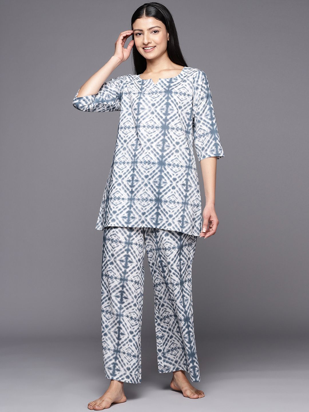 Libas Printed Cotton Night suit