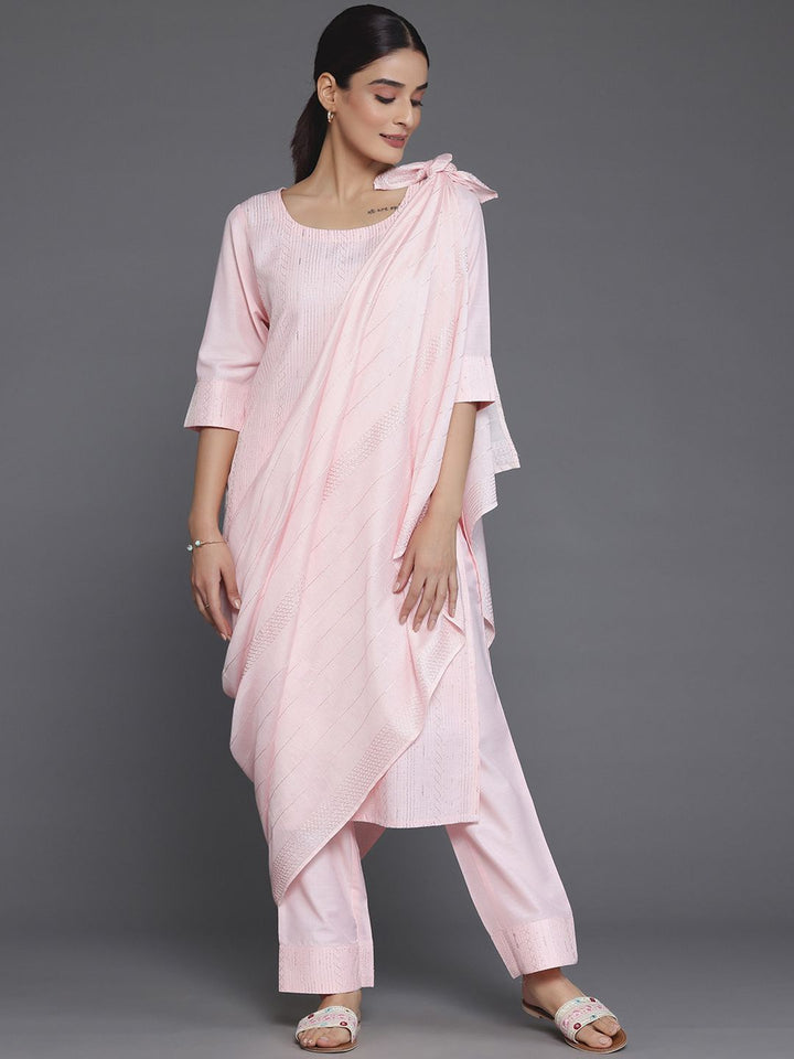 Libas Regular Sequinned Kurta with Palazzos & Dupatta