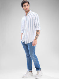 SPYKAR Men Slim Fit Opaque Striped Casual Shirt