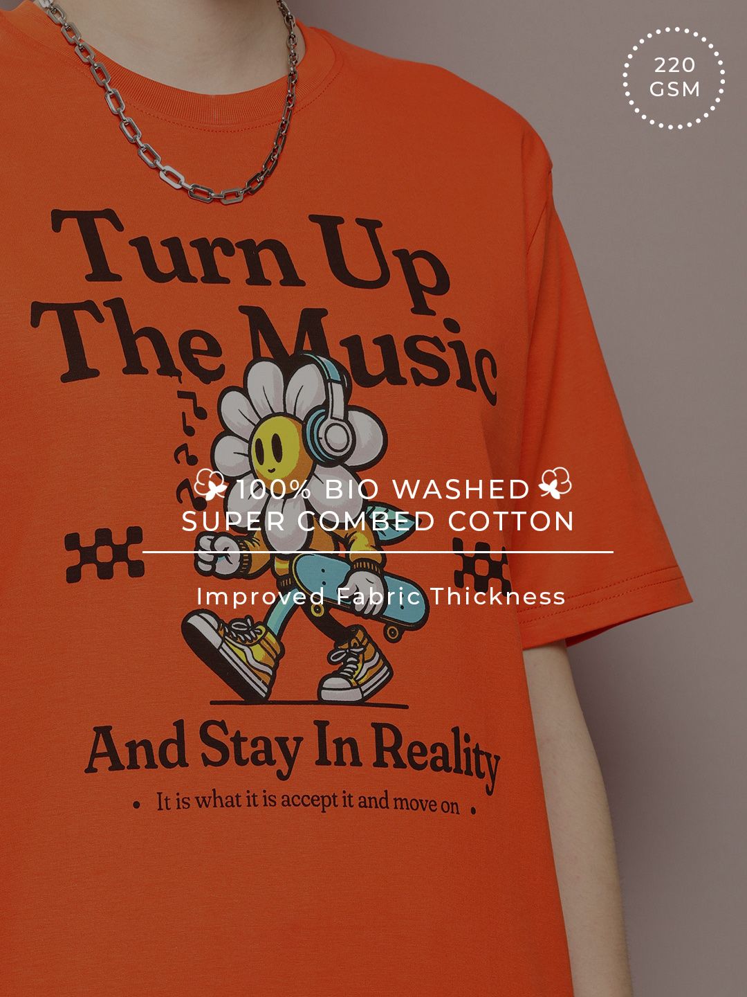 DILLINGER Pure Cotton Graphic Printed Drop-Shoulder Sleeves Relaxed Fit T-shirt