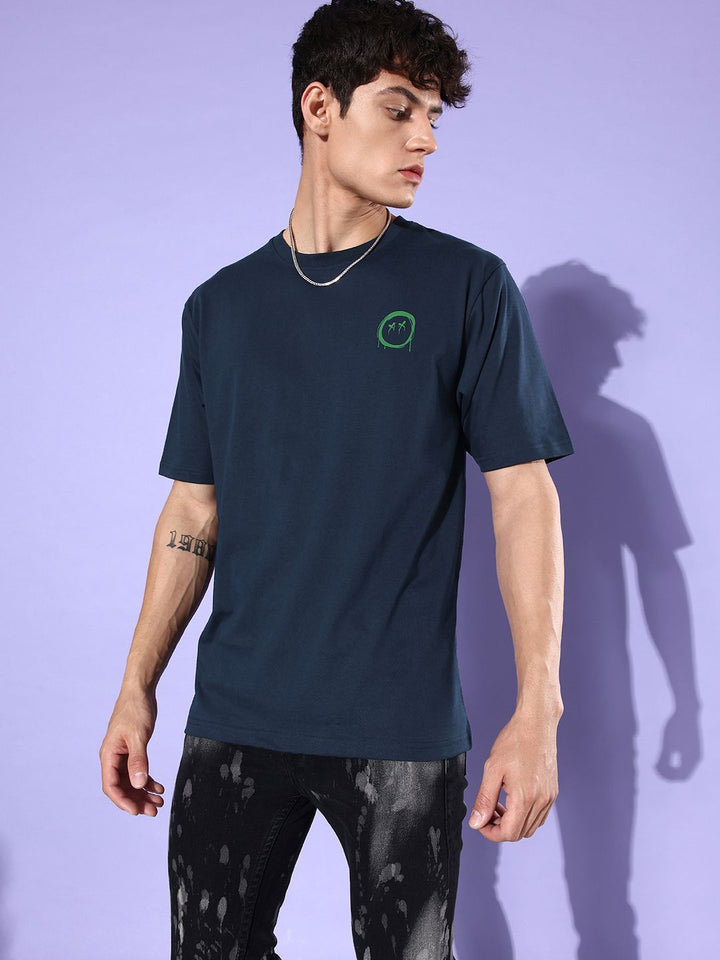 Difference of Opinion Typography Printed Cotton Oversized T-shirt