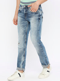 SPYKAR Men Mid-Rise Mildly Distressed Heavy Fade Stretchable Jeans