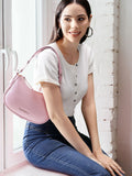 Lino Perros Women Lavender Solid Structured Baguette Bag