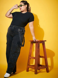 SASSAFRAS Curve Women Mid-Rise Comfort Straight Fit Stretchable Jeans