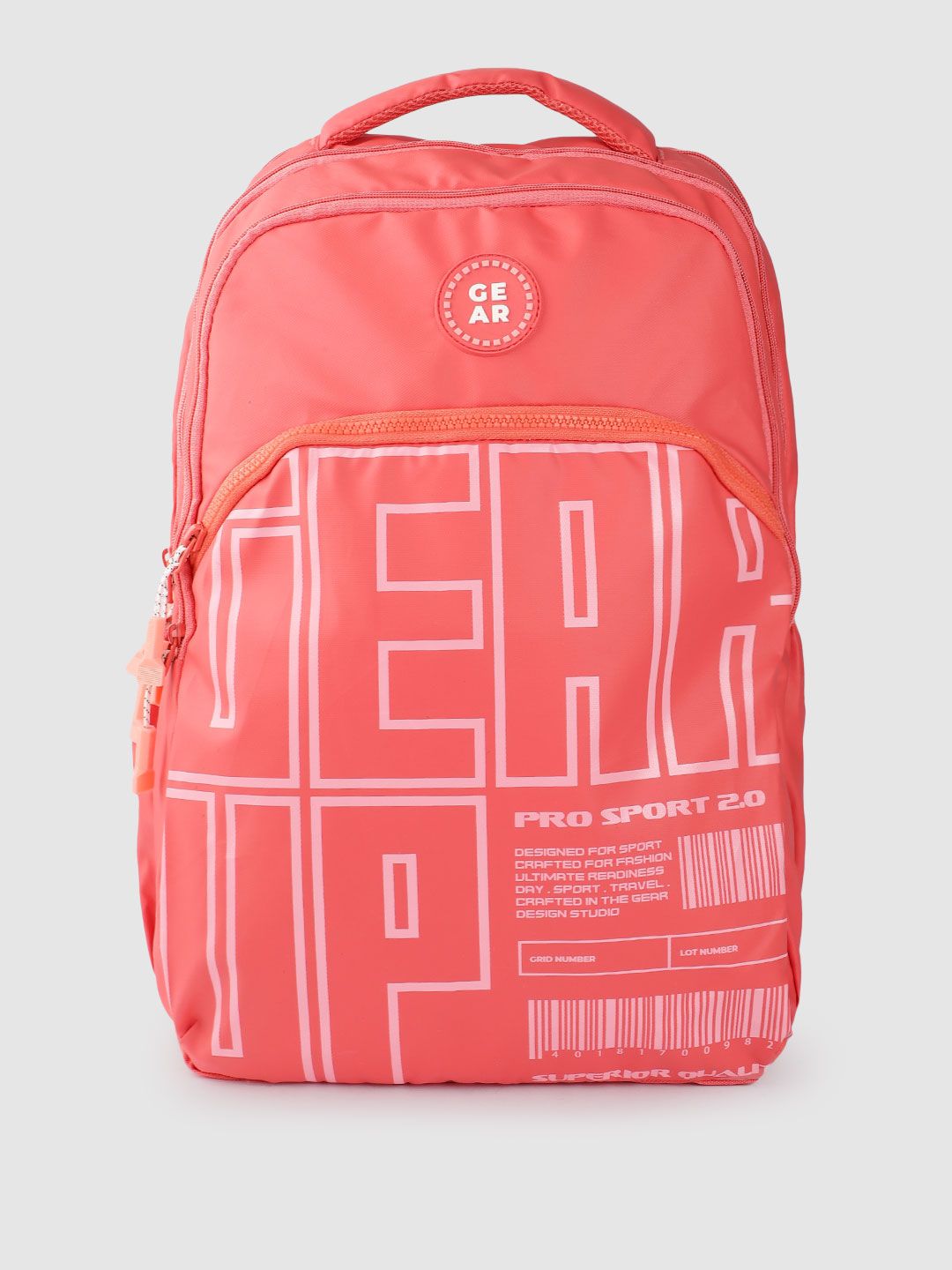 Gear Unisex Typography Printed Backpack 38L