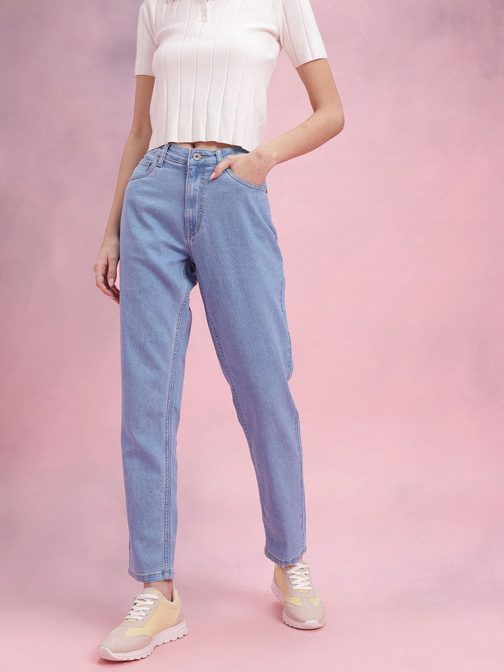 DressBerry Women High-Rise Stretchable Boyfriend Fit Jeans