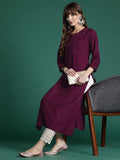 Indo Era Floral Embroidered Thread Work Kurta