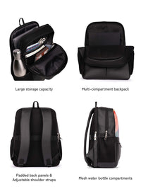 ZOUK Geometric Printed Backpack with Compression Straps Up to 16 inch