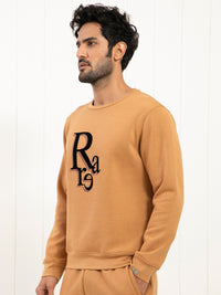 RARE RABBIT Men Argyll Typography Printed Sweatshirt