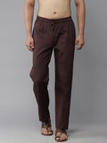 See Designs Men Brown Solid Cotton Pyjama