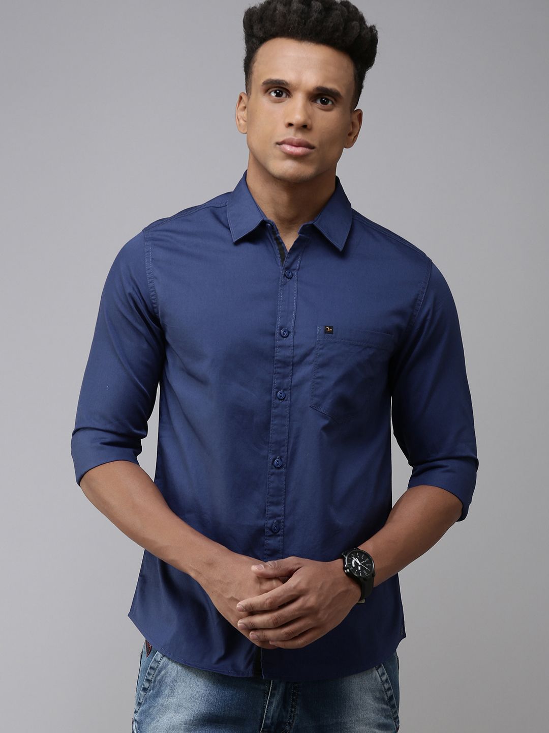 SPYKAR Pure Cotton Slim Fit Casual Shirt