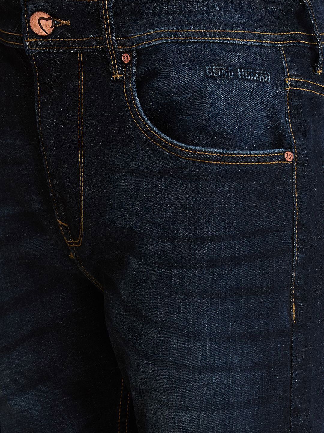 Being Human Men Low Distress Light Fade Jeans
