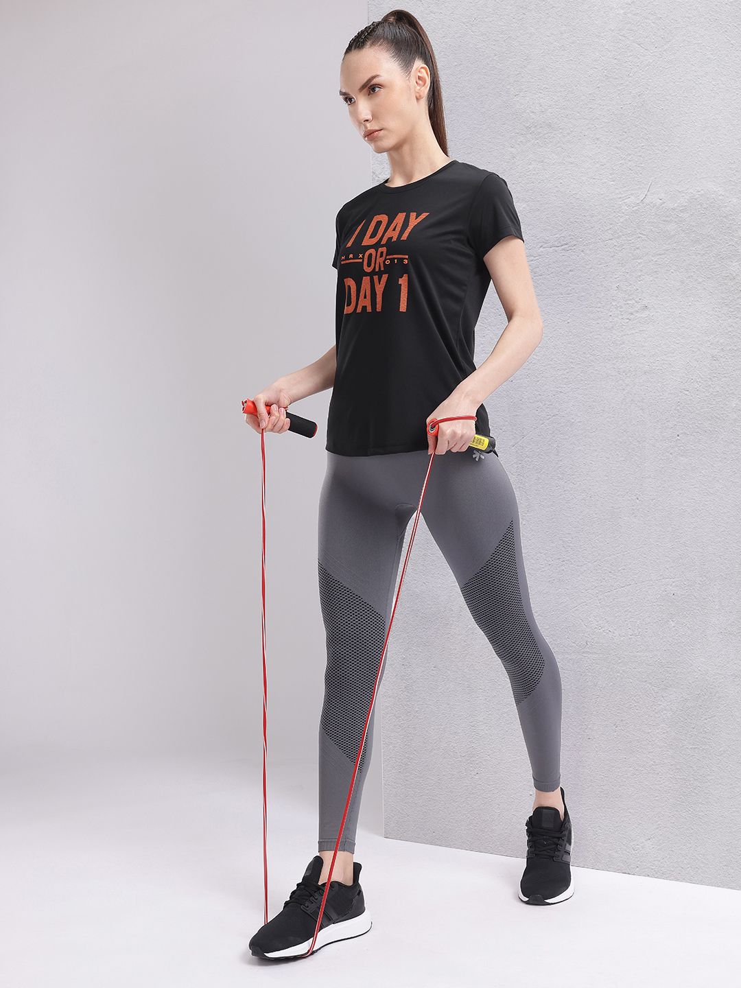 HRX by Hrithik Roshan Women Printed Rapid-Dry Training T-shirt