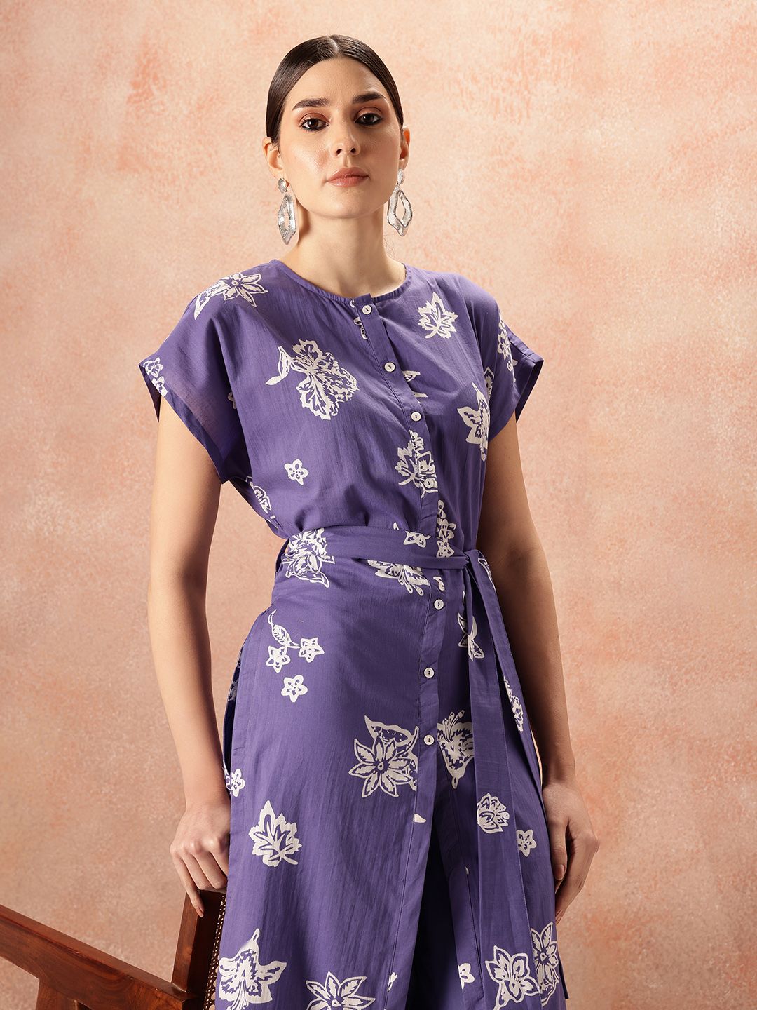 all about you Floral Printed Regular Pure Cotton Kurta & Palazzos
