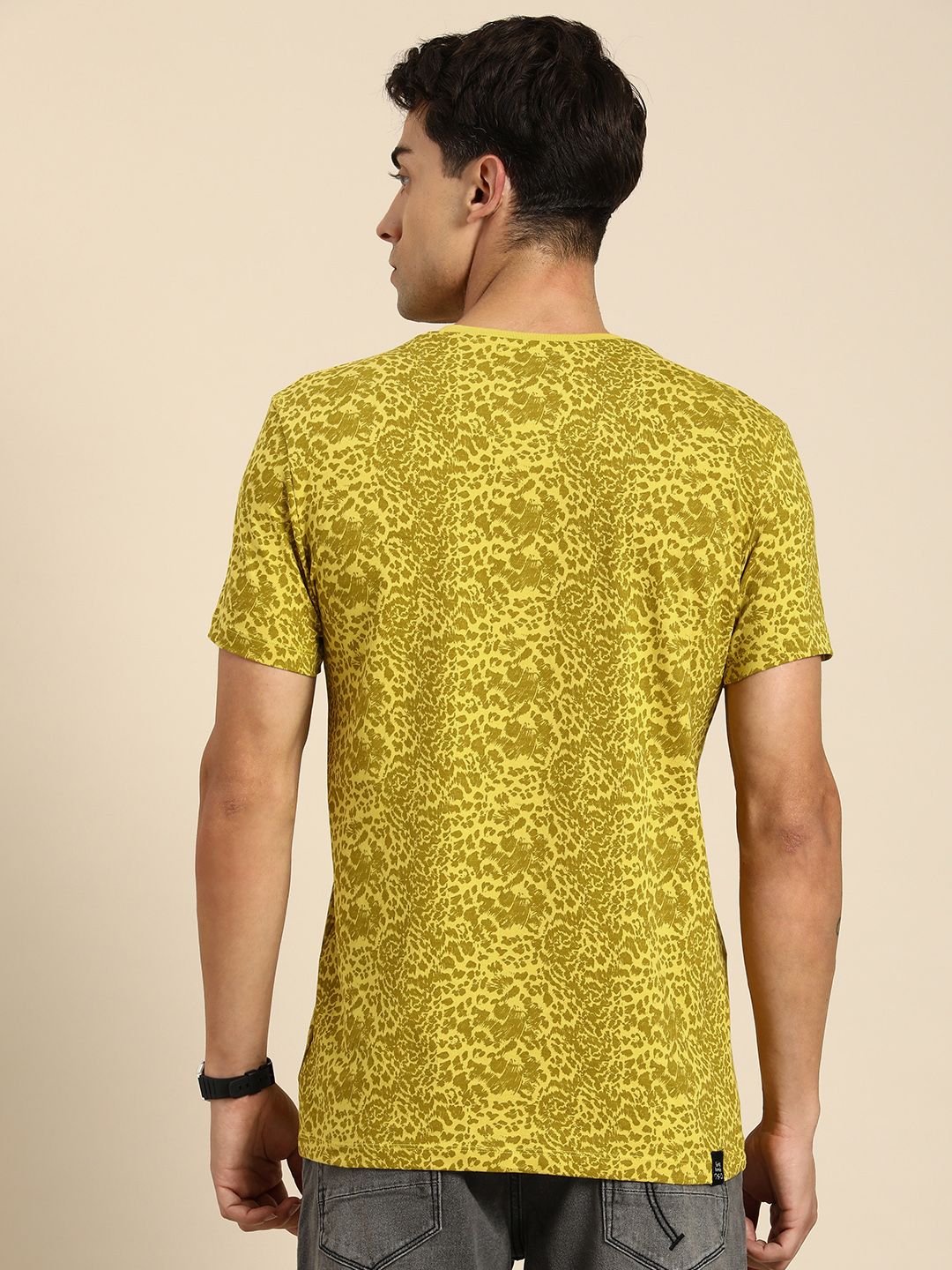 Being Human Pure Cotton Abstract Printed T-shirt