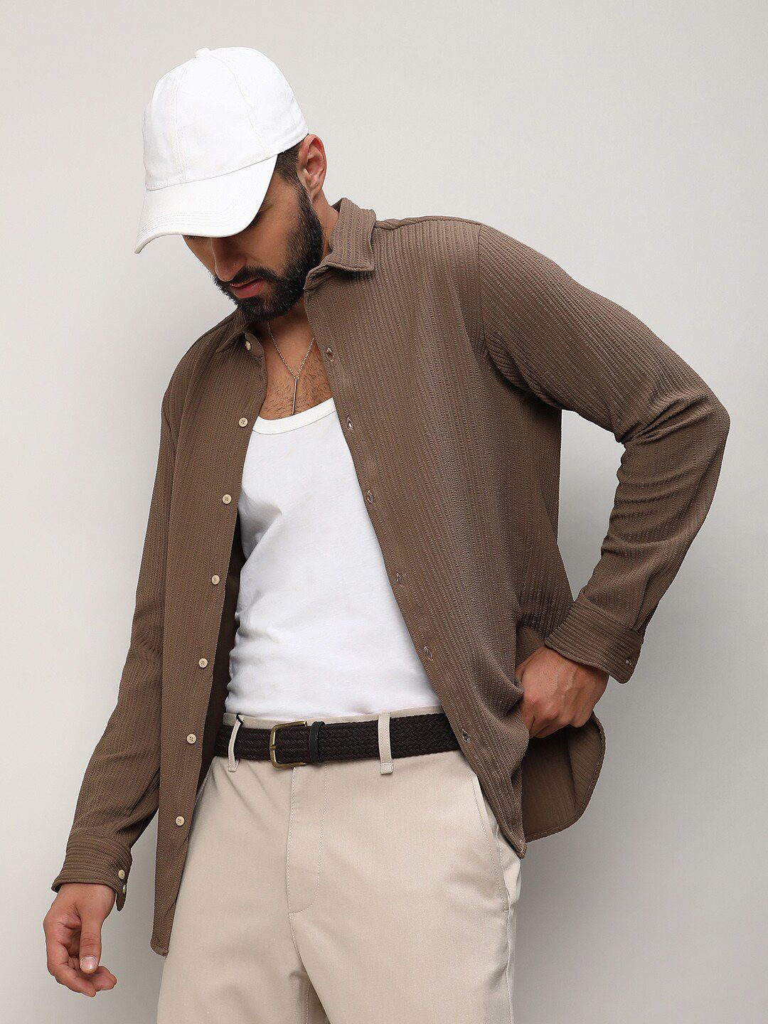 Campus Sutra Men Classic Opaque Casual Shirt