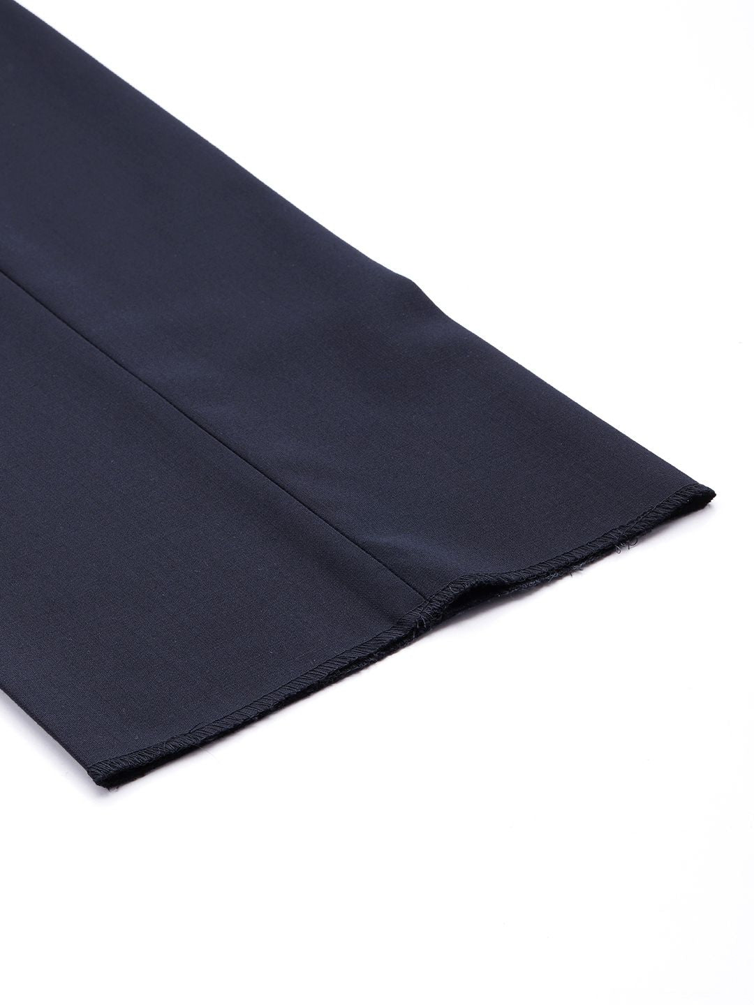 Raymond Men Solid Flat-Front Slim Fit Formal Trousers