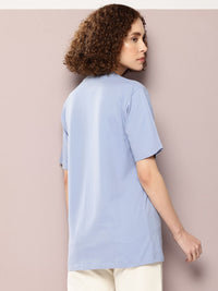 DILLINGER Women Typography Printed Pure Cotton Oversized T-shirt