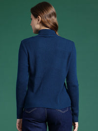 DressBerry Acrylic Ribbed High Neck Pullover