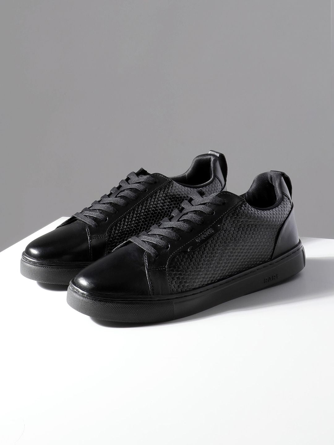 RARE RABBIT Men Rapso Textured Leather Sneakers