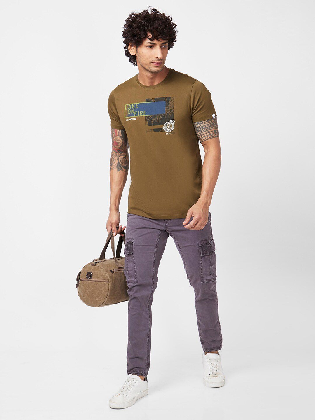 SPYKAR Graphic Printed Slim Fit T-shirt