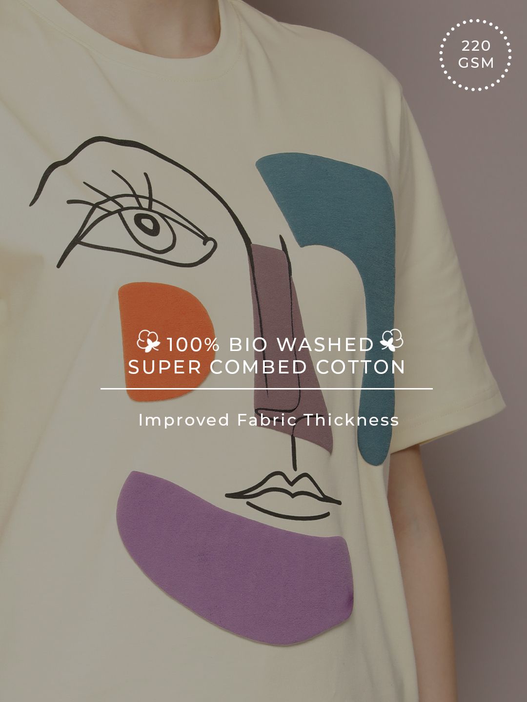 DILLINGER Women Graphic Printed Embossed Oversized T-shirt