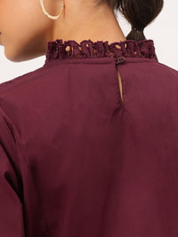DressBerry Flirty Frills Schiffli Embroidered Top