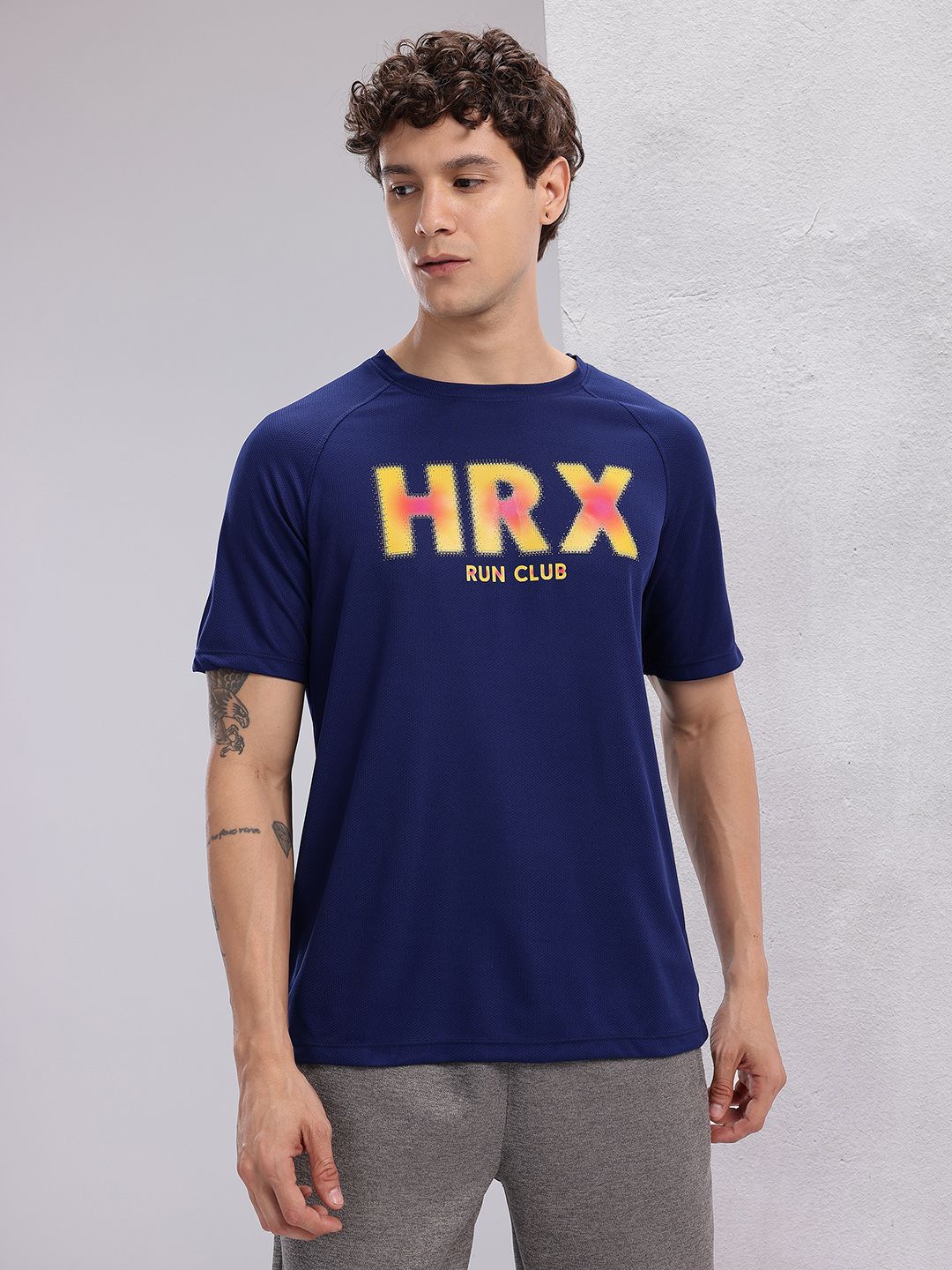 HRX by Hrithik Roshan Brand Logo Printed Rapid-Dry Running T-shirt