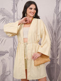 Vishudh Self Design Schiffli Longline Shrug