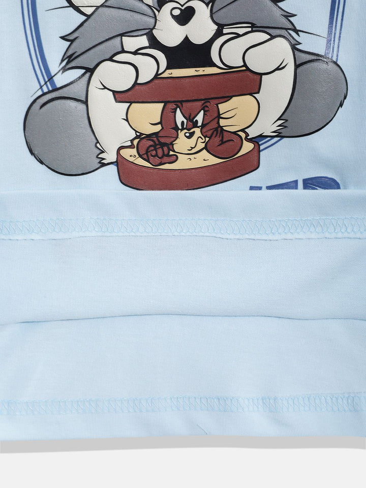 Happy Faces Boys Tom & Jerry Printed Pure Cotton T-shirt