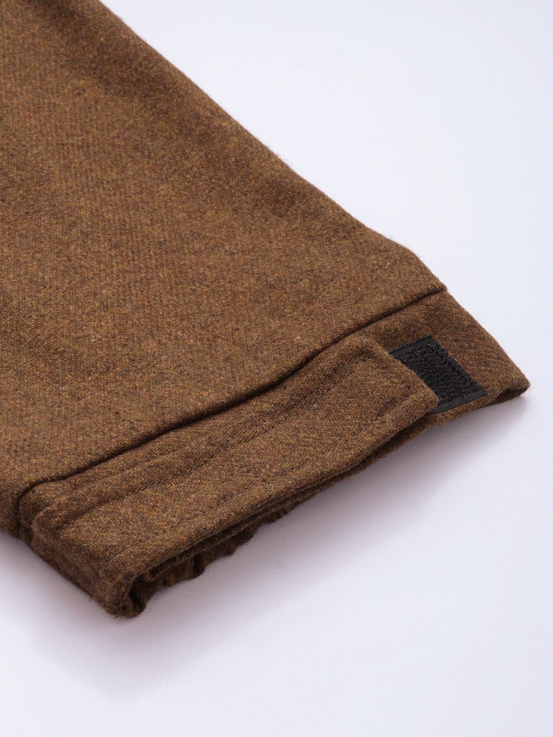 Mr Bowerbird Men Solid Tweed Pleated Cargos Trousers