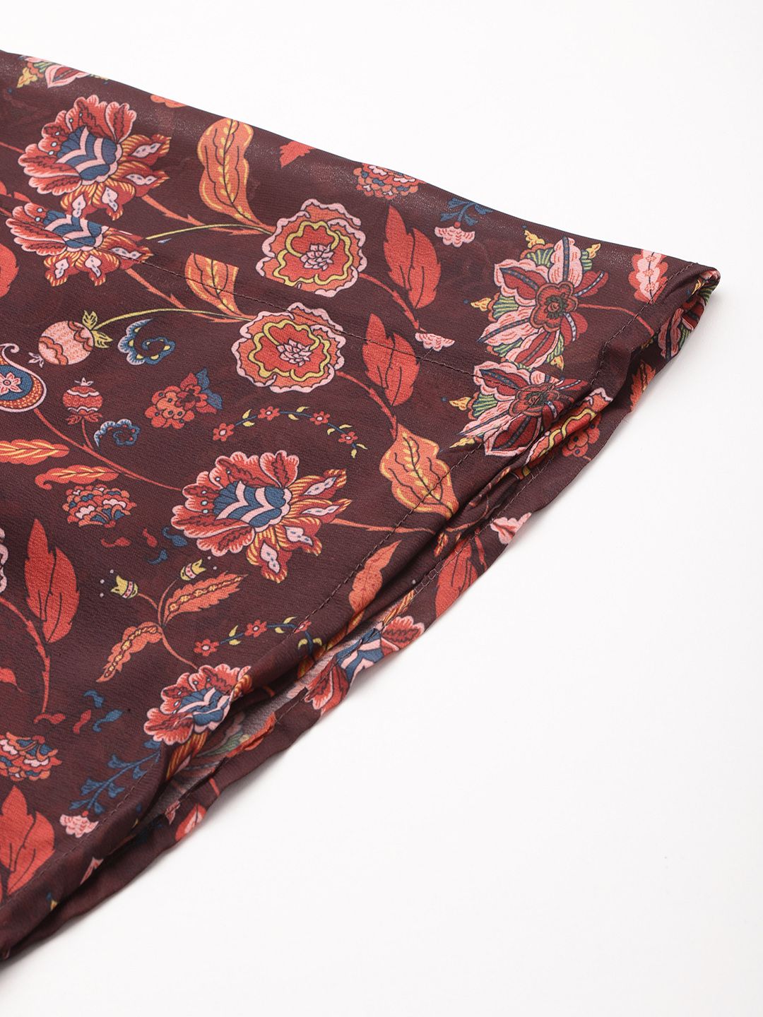 DressBerry Floral Print Slit Midi Skirt