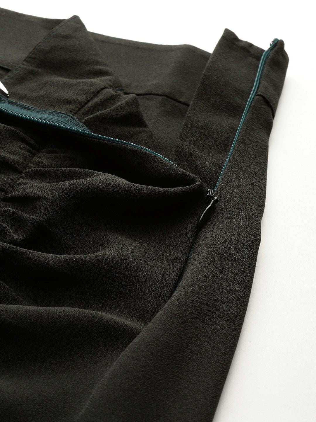 all about you Ruched High Waist Straight Midi Skirt