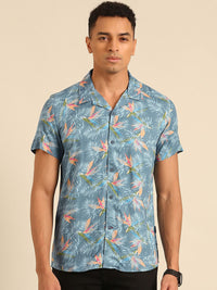Being Human Slim Fit Tropical Printed Casual Shirt