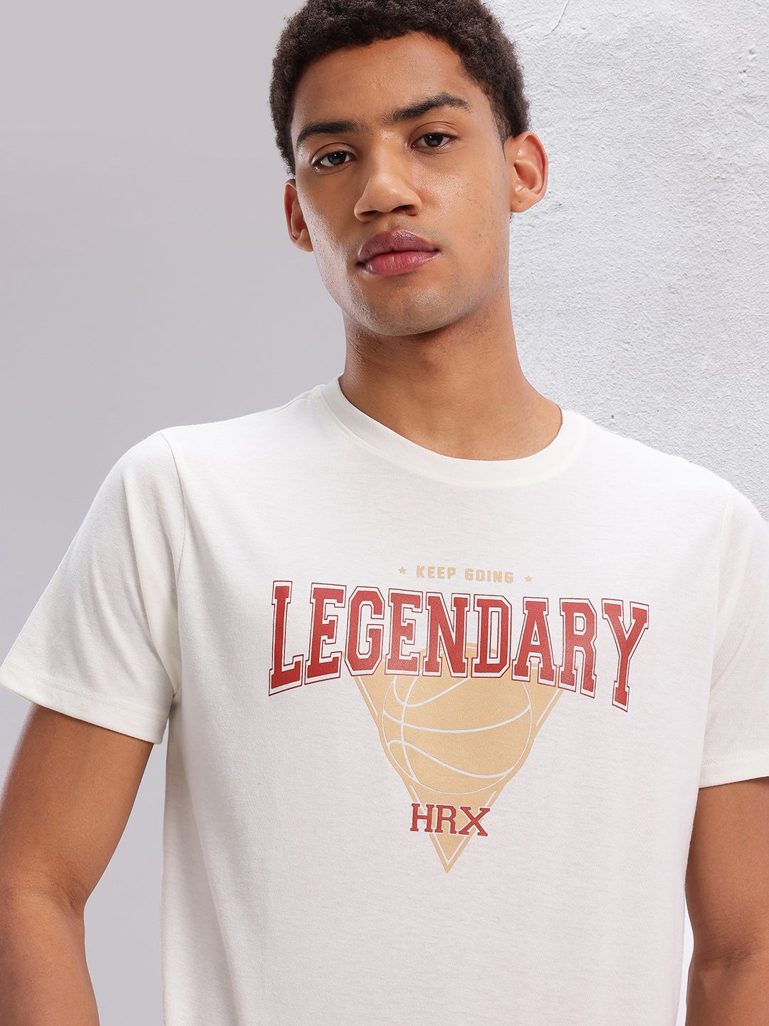 HRX by Hrithik Roshan Typography & Graphic Print Round-Neck Lifestyle T-shirt