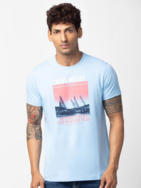 SPYKAR Men Printed Cotton T-shirt