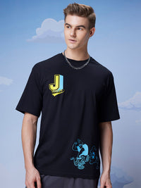 Bewakoof Official Cartoon Network Merchandise Johnny Biker Printed Oversized T-shirt
