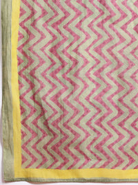 Indo Era Floral Printed Pleated Pure Cotton Kurta with Trousers & With Dupatta