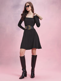 DressBerry Square Neck A-Line Dress