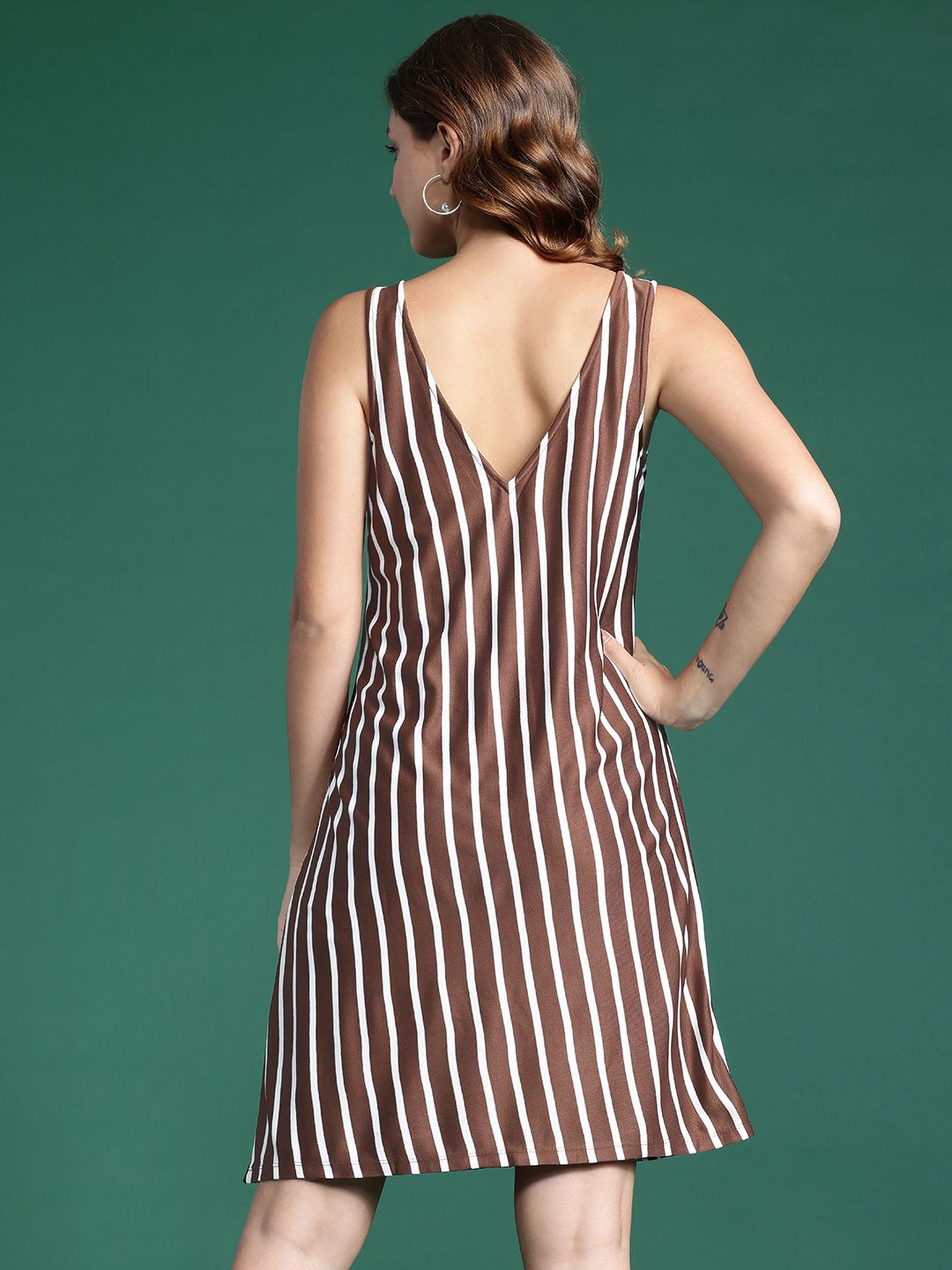 DressBerry Striped A-Line Dress