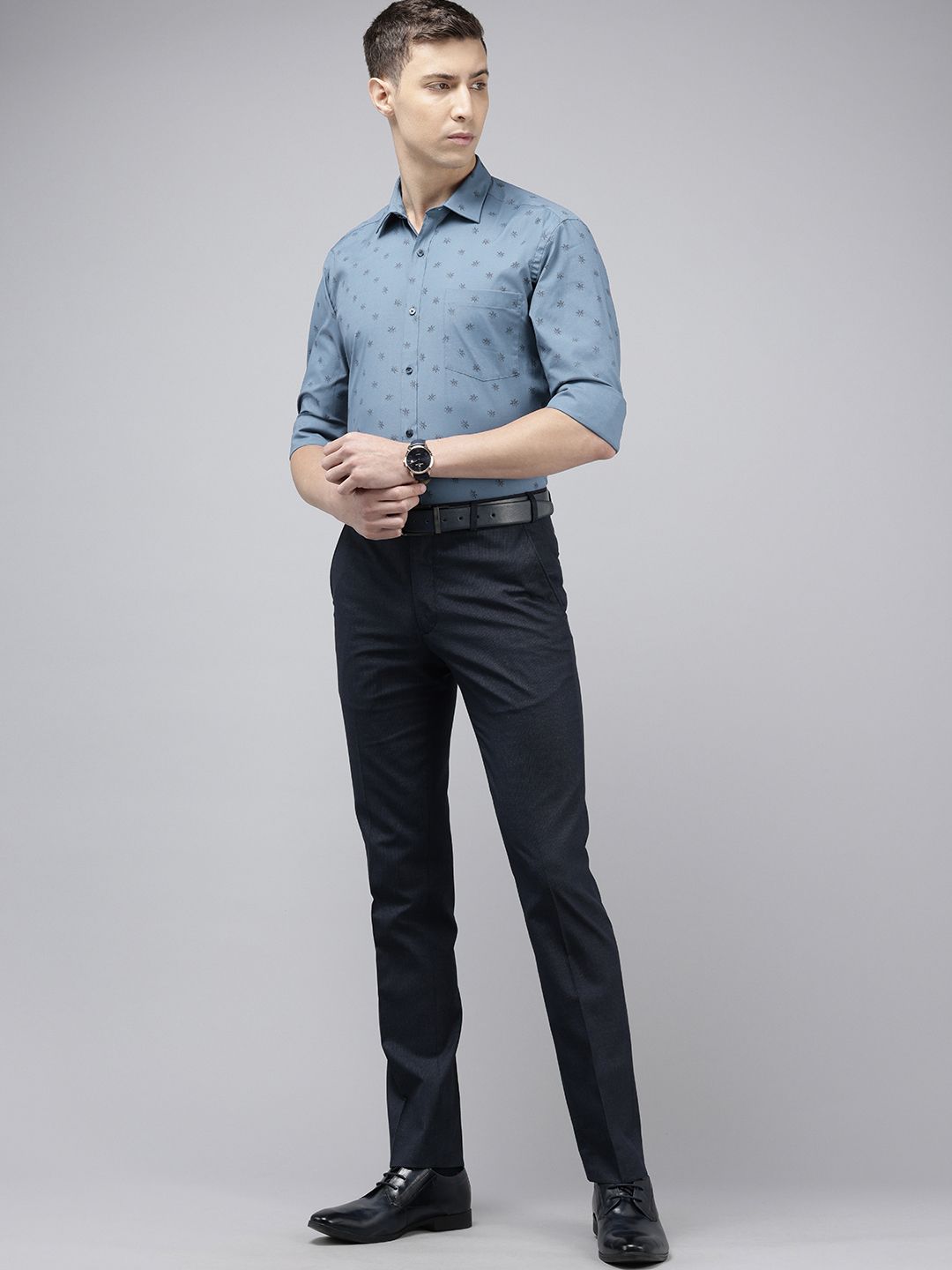 Park Avenue Slim Fit Floral Printed Formal Shirt