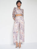 AND Floral Printed V-Neck Top with Trousers