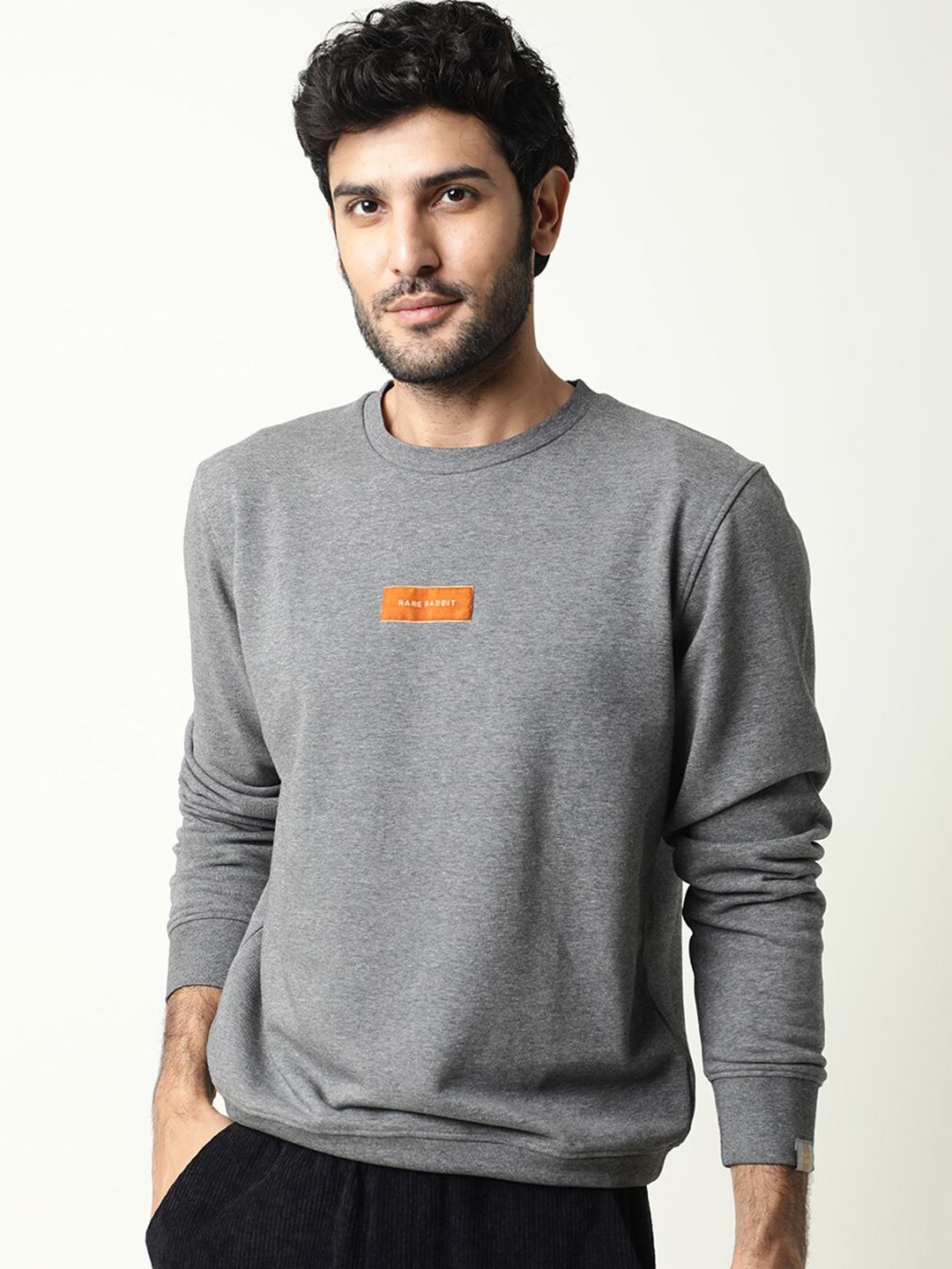RARE RABBIT Men Velveto Sweatshirt