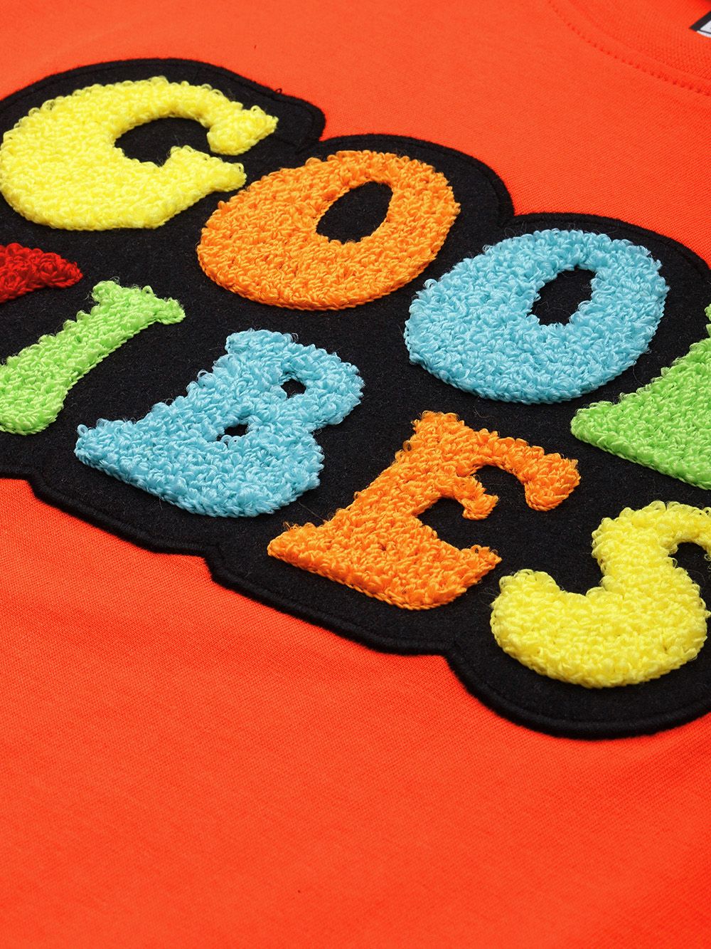 DILLINGER Typography Embroidered Oversize Pure Cotton Longline T-shirt