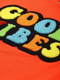 DILLINGER Typography Embroidered Oversize Pure Cotton Longline T-shirt