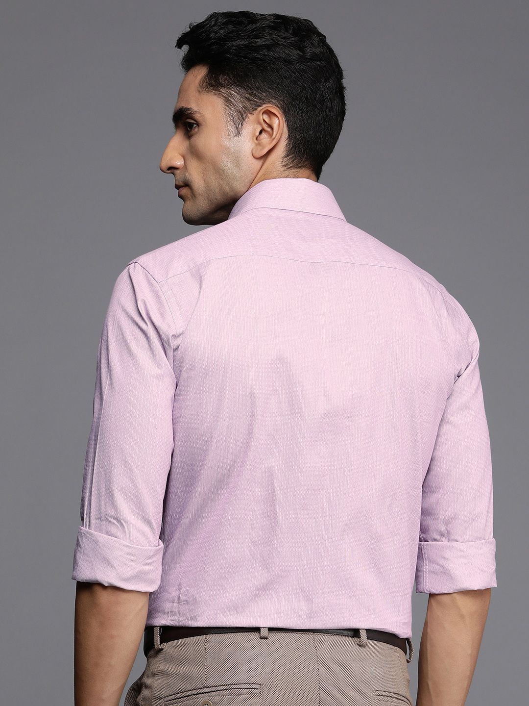 Raymond Self Design Slim Fit Pure Cotton Formal Shirt