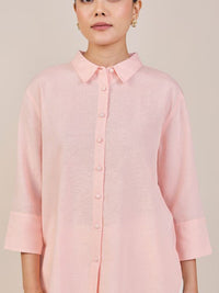 AND Women Solid Shirt Collar Top