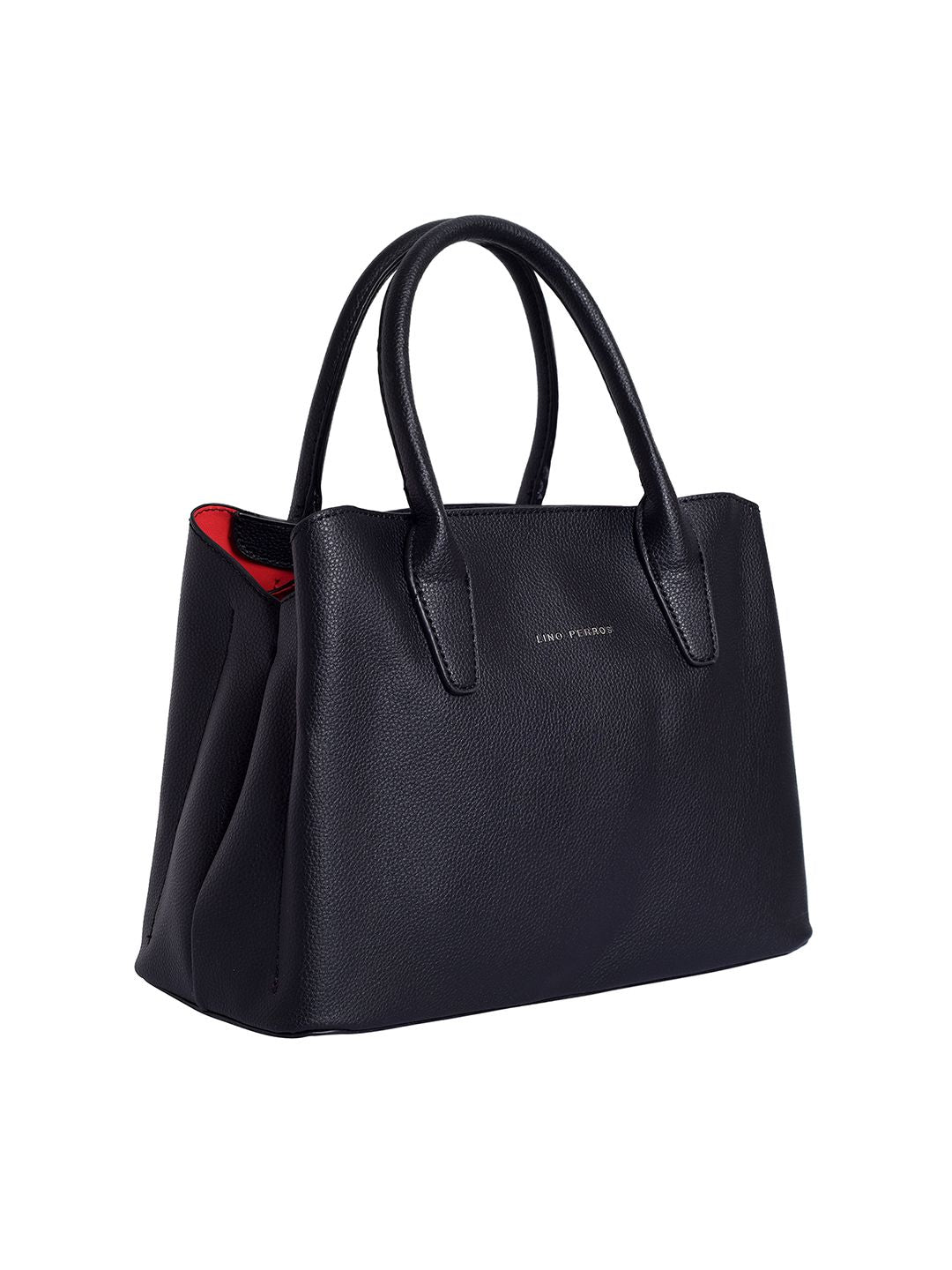 Lino Perros Black Solid Handheld Bag